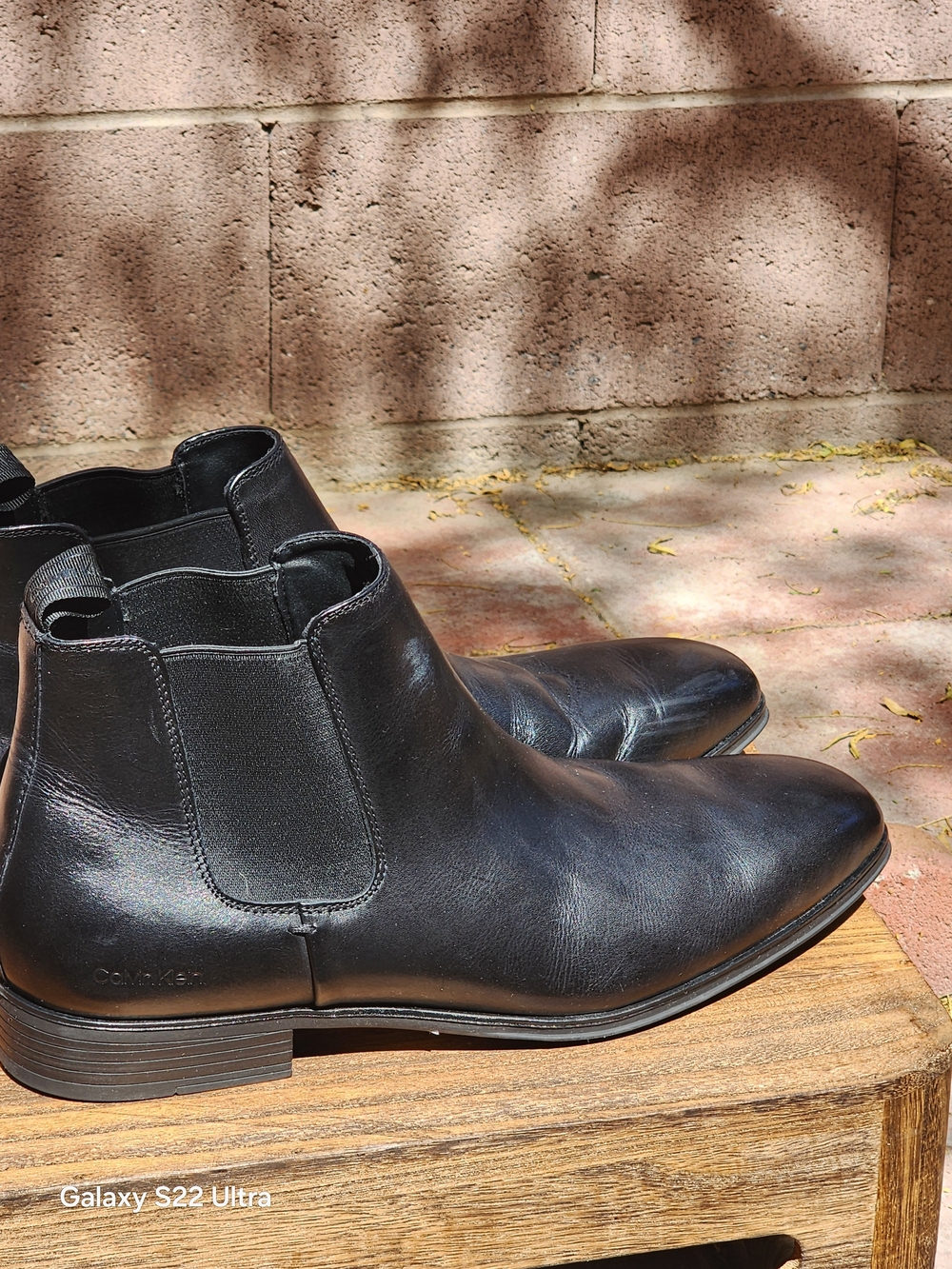 Calvin Klein Men's Donto Black Leather Chelsea Boot Size 11 - Picture 5 of 11